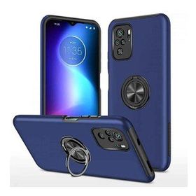 Alan Şanslı Xiaomi Poco F3 Elit Yüzüklü Kapak Lacivert Kılıf
