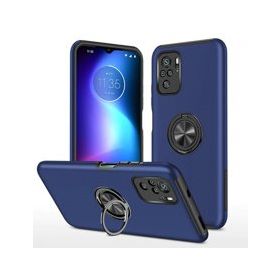 Alan Şanslı Xiaomi Poco F3 Elit Yüzüklü Kapak Lacivert Kılıf