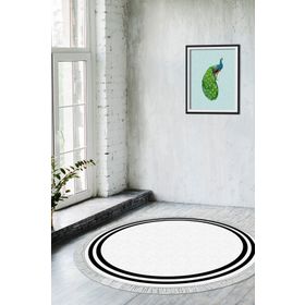 Alanur Home 1696 Beyaz Siyah Eko Trend Djt Banyo Paspası