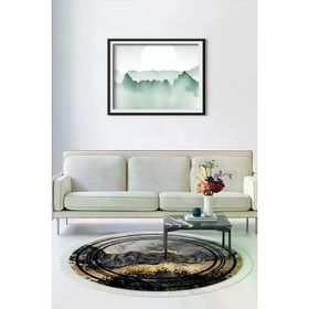 Alanur Home Alanur Star Pamuk Tabanlı Saçaklı Dijital Sari Renkli 80x120 cm Salon Halı