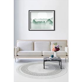 Alanur Home Alanur Star Pamuk Tabanlı Saçaklı Dijital Sari Renkli 80x150 cm Salon Halı