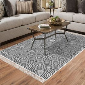 Alanur Home Alanur Trend Kaymaz Dod Tabanlı Saçaklı Dijital Gri 80x150 cm Salon Halı