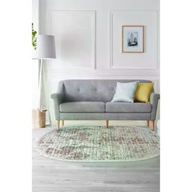 Alanur Home Alanur Trend Keçe Tabanlı Saçaklı Dijital Pudra 80x150 cm Salon Halı