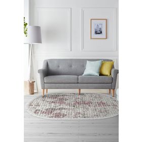 Alanur Home Alanur Trend Keçe Tabanlı Saçaklı Dijital Pudra 80x150 cm Salon Halı