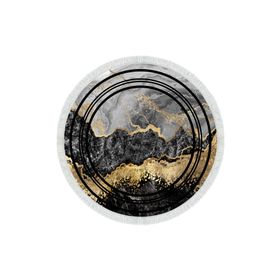 Alanur Home Alanur Yıldız Kaymaz Deri Tabanlı Saçaklı Dijital Gri 80x150 cm Salon Halı