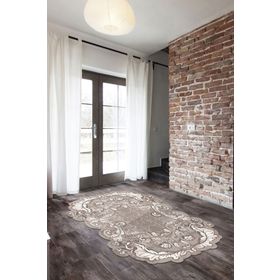 Alanur Home Karanfil Lazer Kesim Kaymaz Taban Dijital Baskı Renkli 80x150 cm Salon Halı