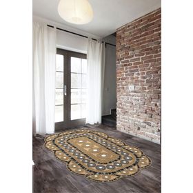 Alanur Home Manolya Lazer Kesim Kaymaz Taban Dijital Baskı Gri 80x150 cm Salon Halı