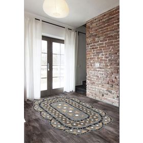 Alanur Home Manolya Lazer Kesim Kaymaz Taban Dijital Baskı Gri 80x150 cm Salon Halı