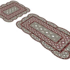 Alanur Home ST210173KZ Sümbül Lazer Kesim İkili Banyo Takımı