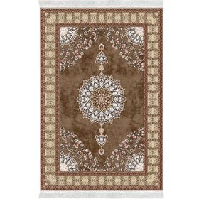 Alanur Home Star Kaymaz Pamuk Tabanlı Saçaklı Bej Dijital Baskı Halı