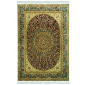 Alanur Home Star Kaymaz Pamuk Tabanlı Saçaklı Bej Dijital Baskı Halı