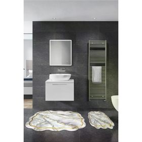 Alanur ST210188GR Mimoza Lazer Kesim İkili Banyo Takımı