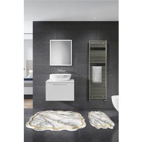 Alanur ST210188GR Mimoza Lazer Kesim İkili Banyo Takımı
