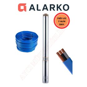 Alarko 4SD10-14 3 HP 55 m Kablolu Takım Trifaze Dalgıç Pompa