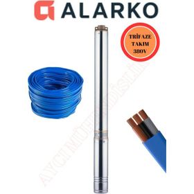 Alarko 4SD10-14 3 HP 65 m Kablolu Takım Trifaze Dalgıç Pompa