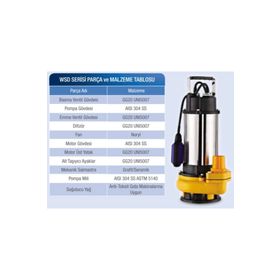 Alarko Diamond WSD 10-8 220 Volt Dalgıç Pompa