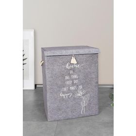 Alas Gri 55x41x30 cm Keçe Kapaklı Mega Kutu