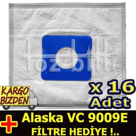Alaska VC 9009E Süpürge 16 Adet Toz Torbası