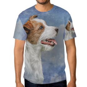 Alaza Jack Russell Terrier Dog Kısa Kollu Erkek Tişört