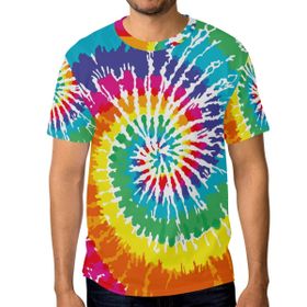 Alaza My Daily renkli Tie Dye Baskılı Kısa Kollu Erkek Tişört