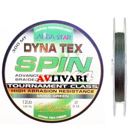Albastar Dyna Tex Fiber Spin X4 300 m Tournament Moss Green Misina