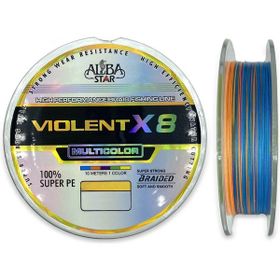 Albastar Violent X8 PE Line MultiColor 150 mt 0.16 mm Misina