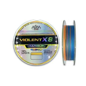 Albastar Violent X8 PE Line MultiColor 300 mt 0.18 mm Misina