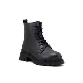 Albini 10509 Siyah Hakiki Deri Kadın Bot