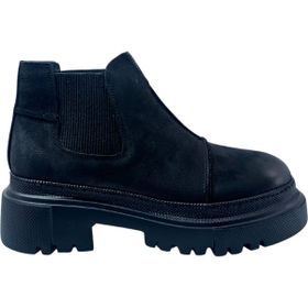 Albini 26103255N Siyah Hakiki Nubuk Deri Kadın Bot