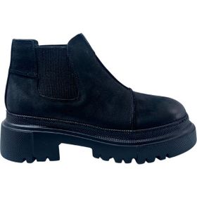 Albini 26103255N Siyah Hakiki Nubuk Deri Kadın Bot