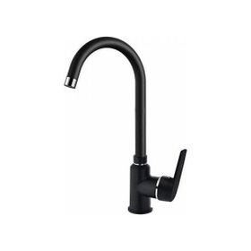 Alcera Uz 11803A Delta Siyah Mix Kuğu Lavabo Bataryası