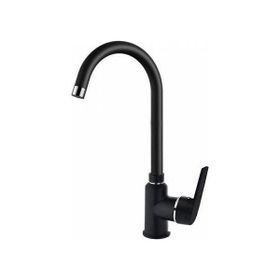 Alcera Uz 11803A Delta Siyah Mix Kuğu Lavabo Bataryası