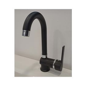 Alcera Uz 11803A Delta Siyah Mix Kuğu Lavabo Bataryası