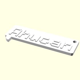 Aldım Geldi Ahucan Kişiye Özel Üretim Organik Plastik Zincirsiz 3D Baskı Anahtarlık