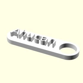 Aldım Geldi Ahucan Kişiye Özel Üretim Organik Plastik Zincirsiz 3D Baskı Anahtarlık