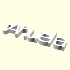 Aldım Geldi Ahuela Kişiye Özel Üretim Organik Plastik Zincirsiz 3D Baskı Anahtarlık