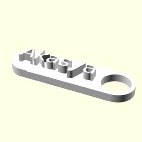 Aldım Geldi Akasya Kişiye Özel Üretim Organik Plastik Zincirsiz 3D Baskı Anahtarlık