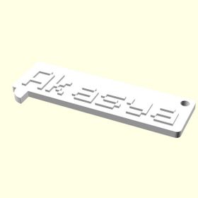 Aldım Geldi Akasya Kişiye Özel Üretim Organik Plastik Zincirsiz 3D Baskı Anahtarlık