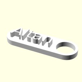 Aldım Geldi Altan Kişiye Özel Üretim Organik Plastik Zincirsiz 3D Baskı Anahtarlık