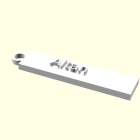 Aldım Geldi Altan Kişiye Özel Üretim Organik Plastik Zincirsiz 3D Baskı Anahtarlık