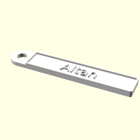 Aldım Geldi Altan Kişiye Özel Üretim Organik Plastik Zincirsiz 3D Baskı Anahtarlık