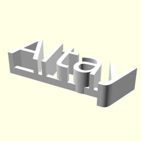 Aldım Geldi Altay Kişiye Özel Üretim Organik Plastik Beyaz Renk 3D Baskı Dekoratif İsimlik