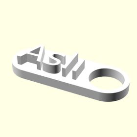 Aldım Geldi Aslı Kişiye Özel Üretim Organik Plastik Zincirsiz 3D Baskı Anahtarlık
