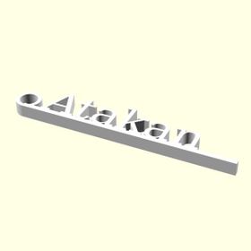 Aldım Geldi Atakan Kişiye Özel Üretim Organik Plastik Zincirsiz 3D Baskı Anahtarlık