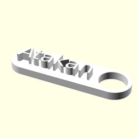 Aldım Geldi Atakan Kişiye Özel Üretim Organik Plastik Zincirsiz 3D Baskı Anahtarlık