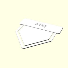 Aldım Geldi Ateş İsme Özel Tasarım Organik Plastik Beyaz Renk 3D Baskı Kitap Ayracı