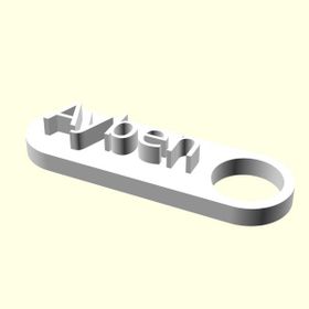 Aldım Geldi Ayben Kişiye Özel Üretim Organik Plastik Zincirsiz 3D Baskı Anahtarlık