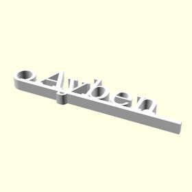 Aldım Geldi Ayben Kişiye Özel Üretim Organik Plastik Zincirsiz 3D Baskı Anahtarlık