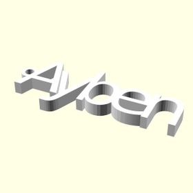 Aldım Geldi Ayben Kişiye Özel Üretim Organik Plastik Zincirsiz 3D Baskı Anahtarlık