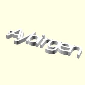 Aldım Geldi Aybirgen Kişiye Özel Üretim Organik Plastik Zincirsiz 3D Baskı Anahtarlık